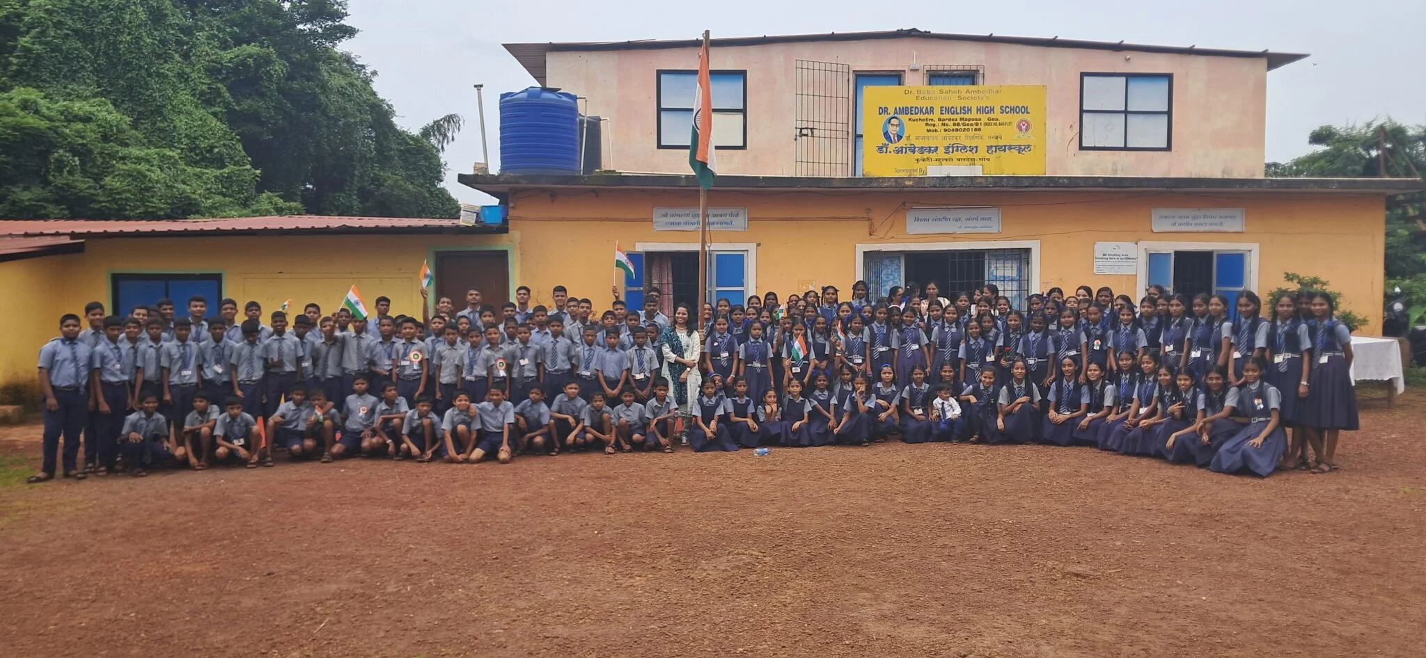 Independence Day Celebration at Dr. Ambedkar English High School, Mapusa