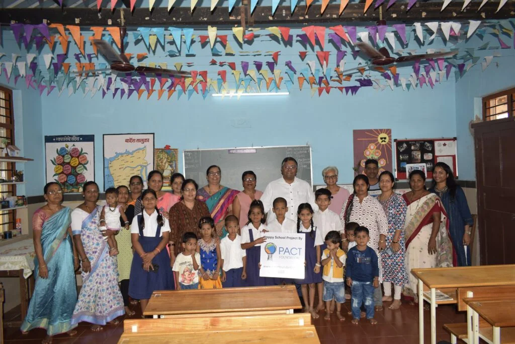Students planting in the kitchen garden
