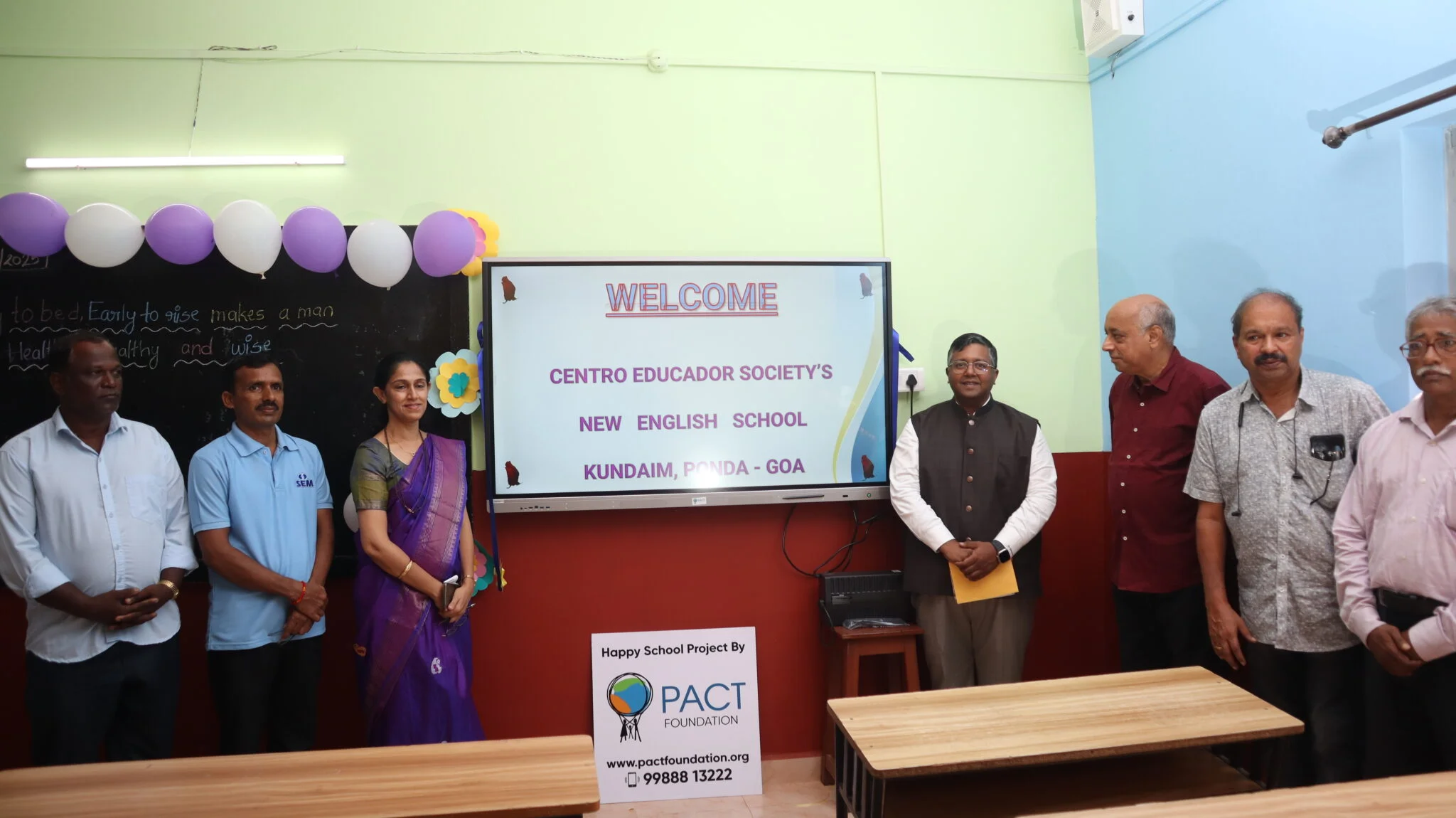 Smart Boards and Smiling Futures: PACT Foundation Upgrades Classrooms at New English School, Kundaim