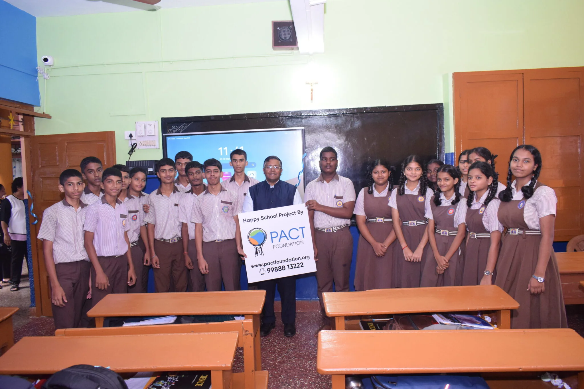 St. Clara’s High School, Assonora Welcomes Smart Classroom Transformation Under PACT Foundation’s Happy School Project