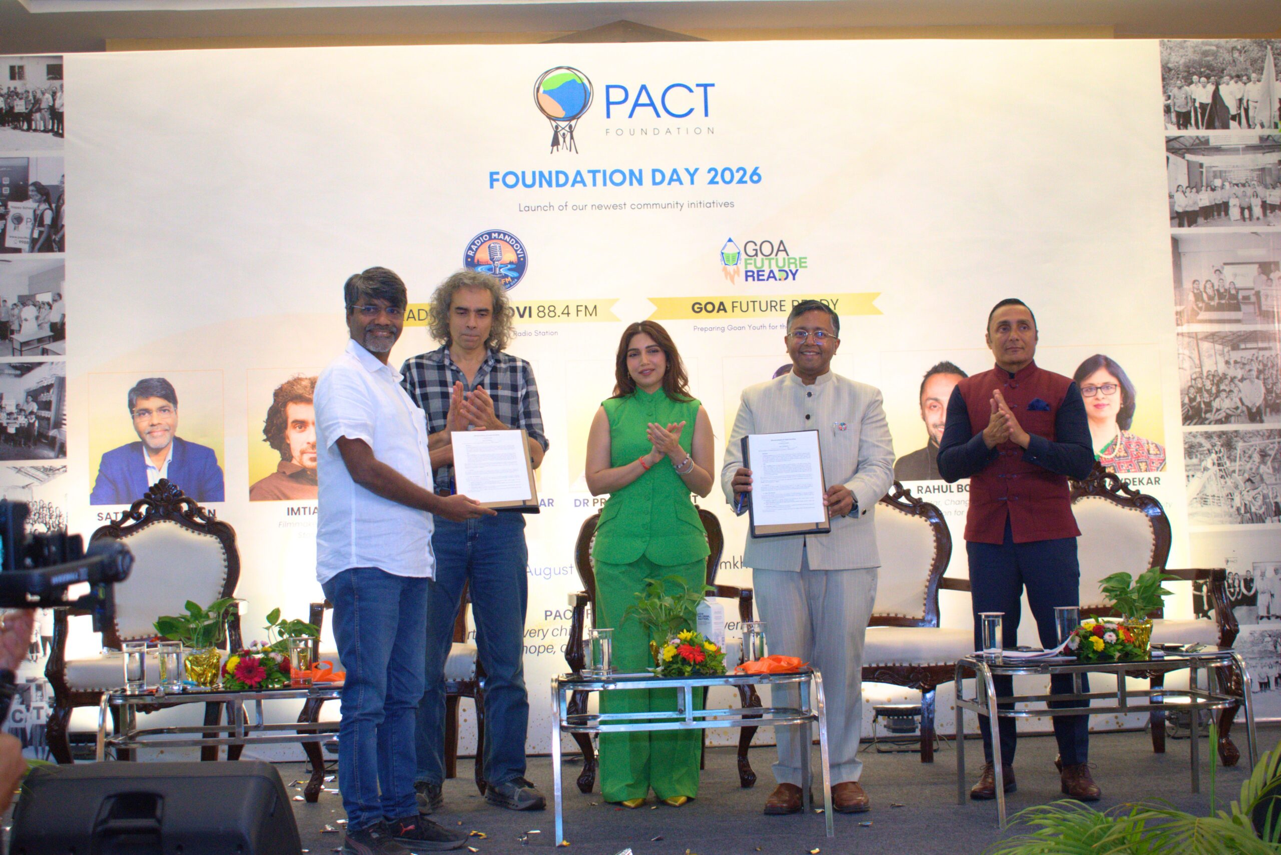 Satya Narayanan R, Founder of CL Educate, and Dr Ashwin Fernandes exchanged the Memorandum of Understanding and blueprint between PACT Foundation and CL Educate, formally launching Goa FutureReady – a joint initiative of PACT Foundation, CL Educate and the mySATHI Foundation to prepare Goa’s young people for higher education and the world of work. This will be done through specialised psychometric assessment followed by career mapping and personalised school-to-university pathways, offered free of charge to students across the beneficiary schools of PACT Foundation.